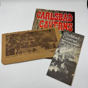 Vintage Carlsbad Caverns National Park Ephemera Set - Brochure Pamphlet & Photo